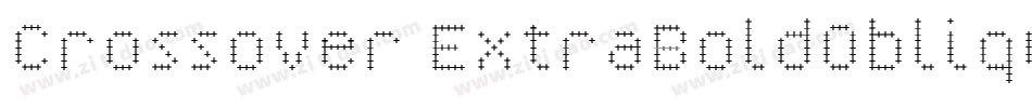Crossover ExtraBoldOblique字体转换
